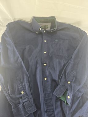 Vintage Alexander Julian Colours Navy Button Down Shirt Mens Large Hong Kong